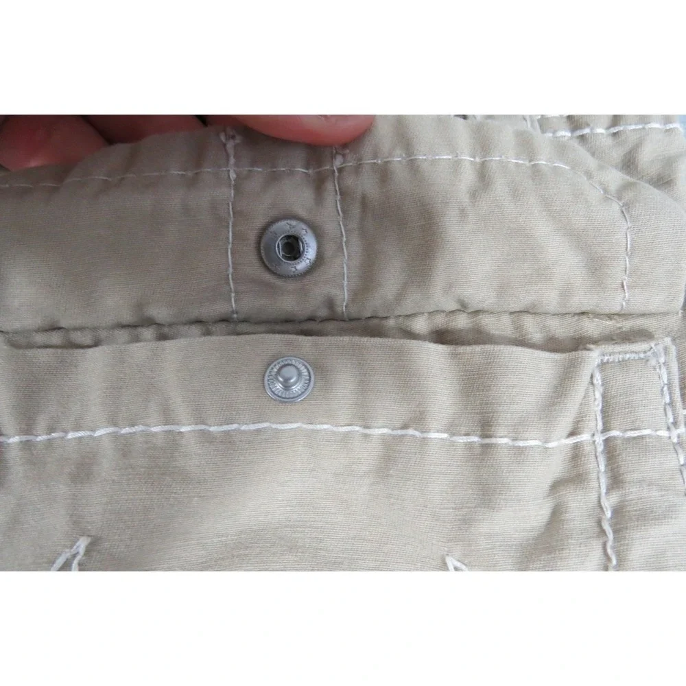 True Religion‎ Big T Non Denim Cargo Pants Khaki 34x31 Men Workwear Utility Rope
